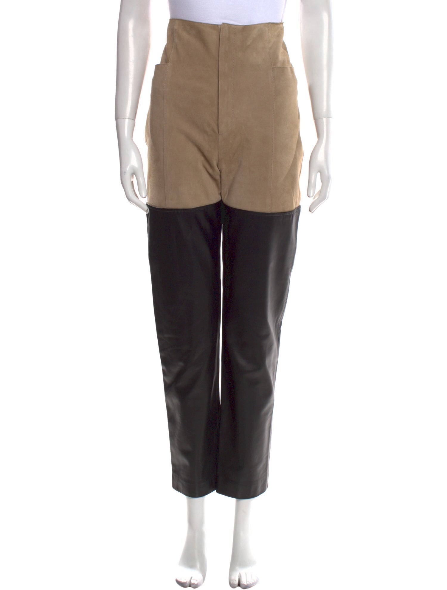 St. John Leather Straight Leg Pants