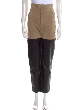 St. John Leather Straight Leg Pants