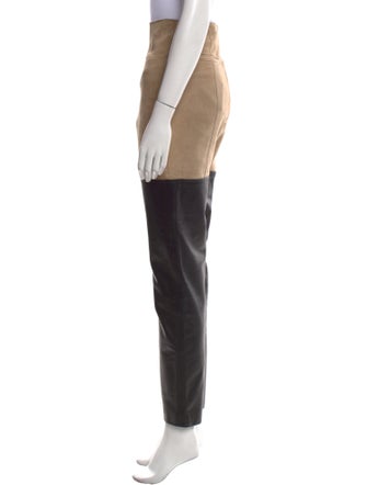 St. John Leather Straight Leg Pants
