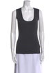 St. John Scoop Neck Sleeveless Top