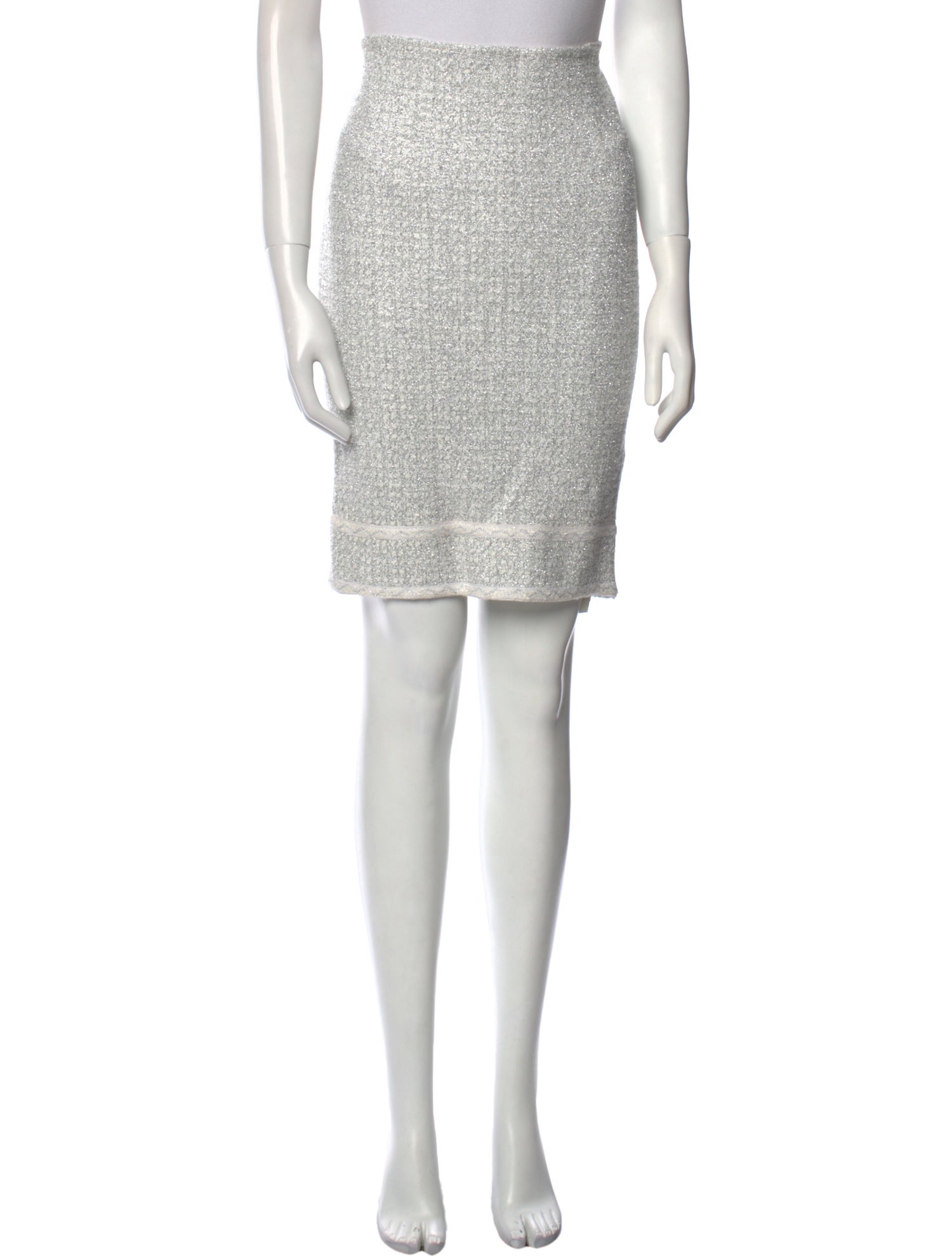 St. John Lace Pattern Knee-Length Skirt