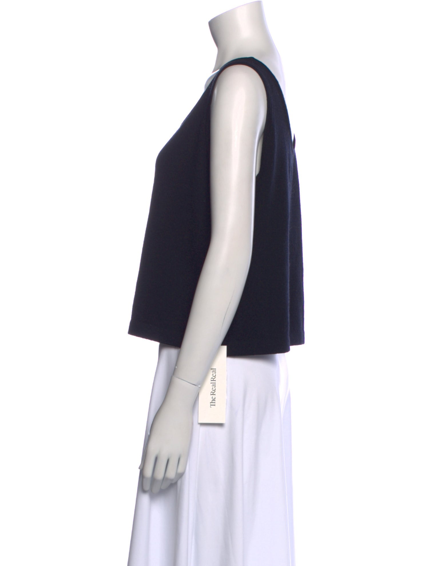St. John Wool Scoop Neck Crop Top