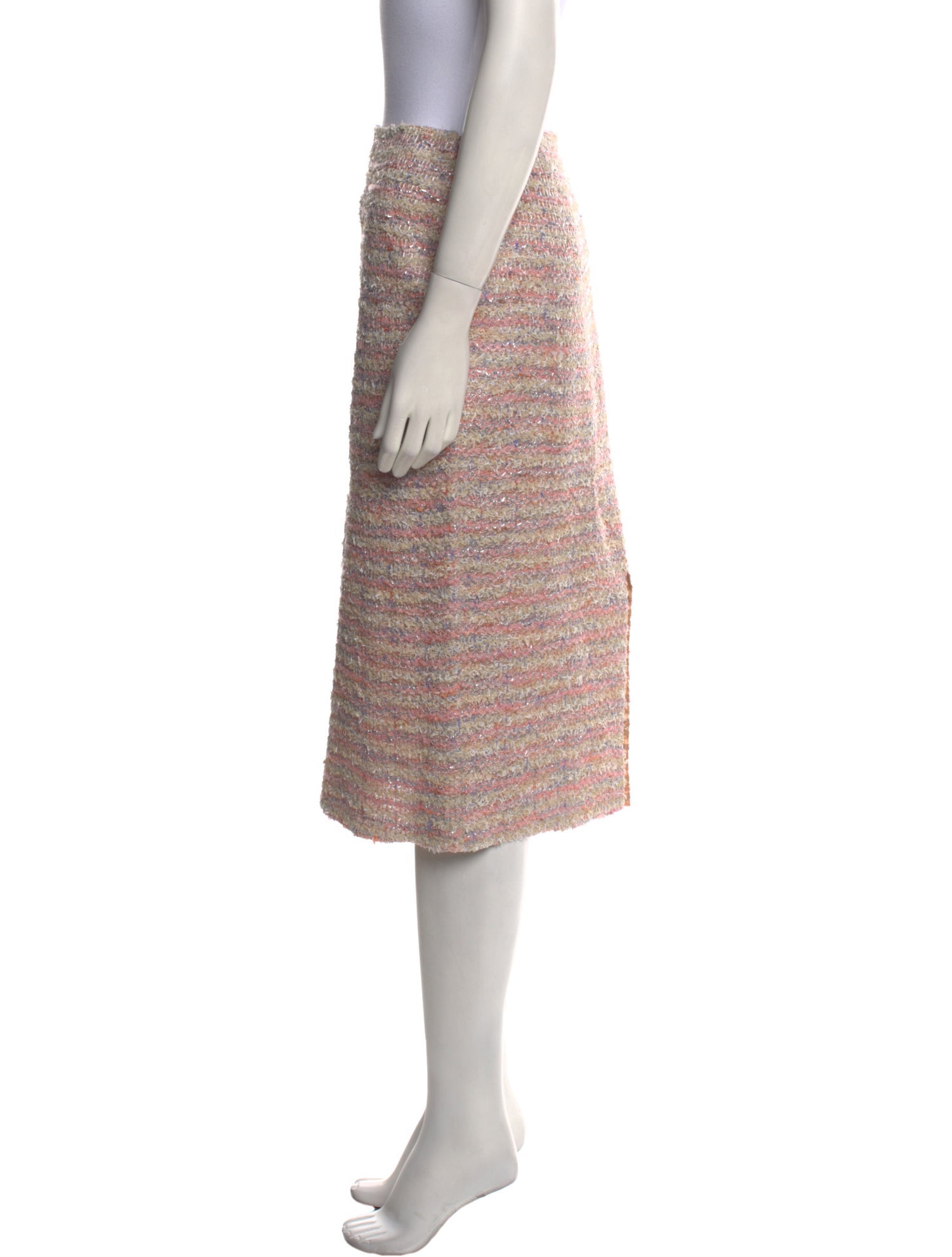 St. John Tweed Pattern Knee-Length Skirt