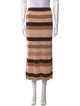 St. John Striped Midi Length Skirt