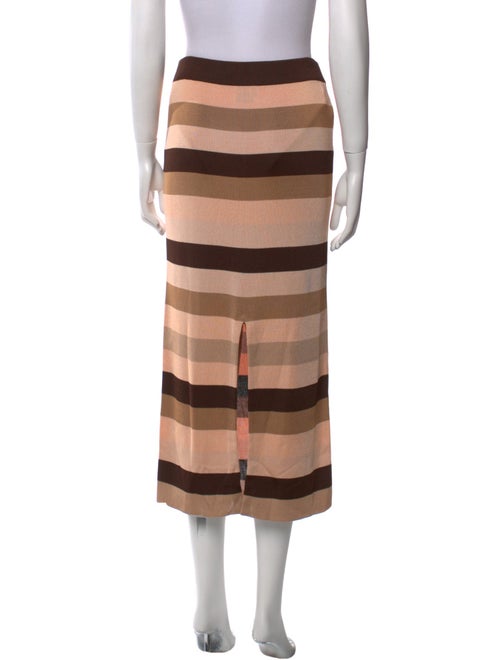 St. John Striped Midi Length Skirt