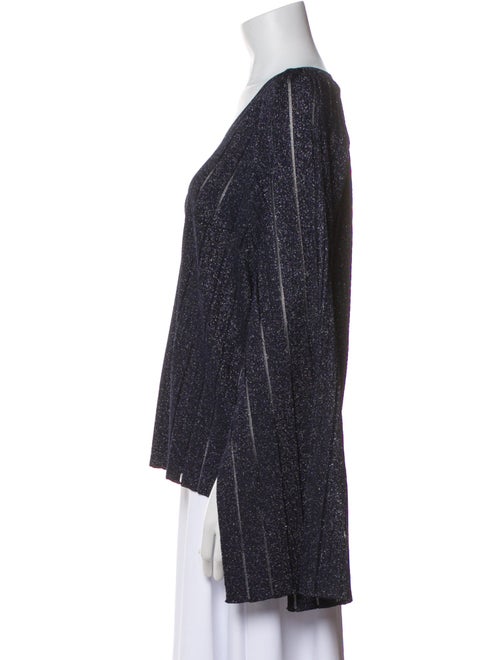 St. John Printed V-Neck Blouse