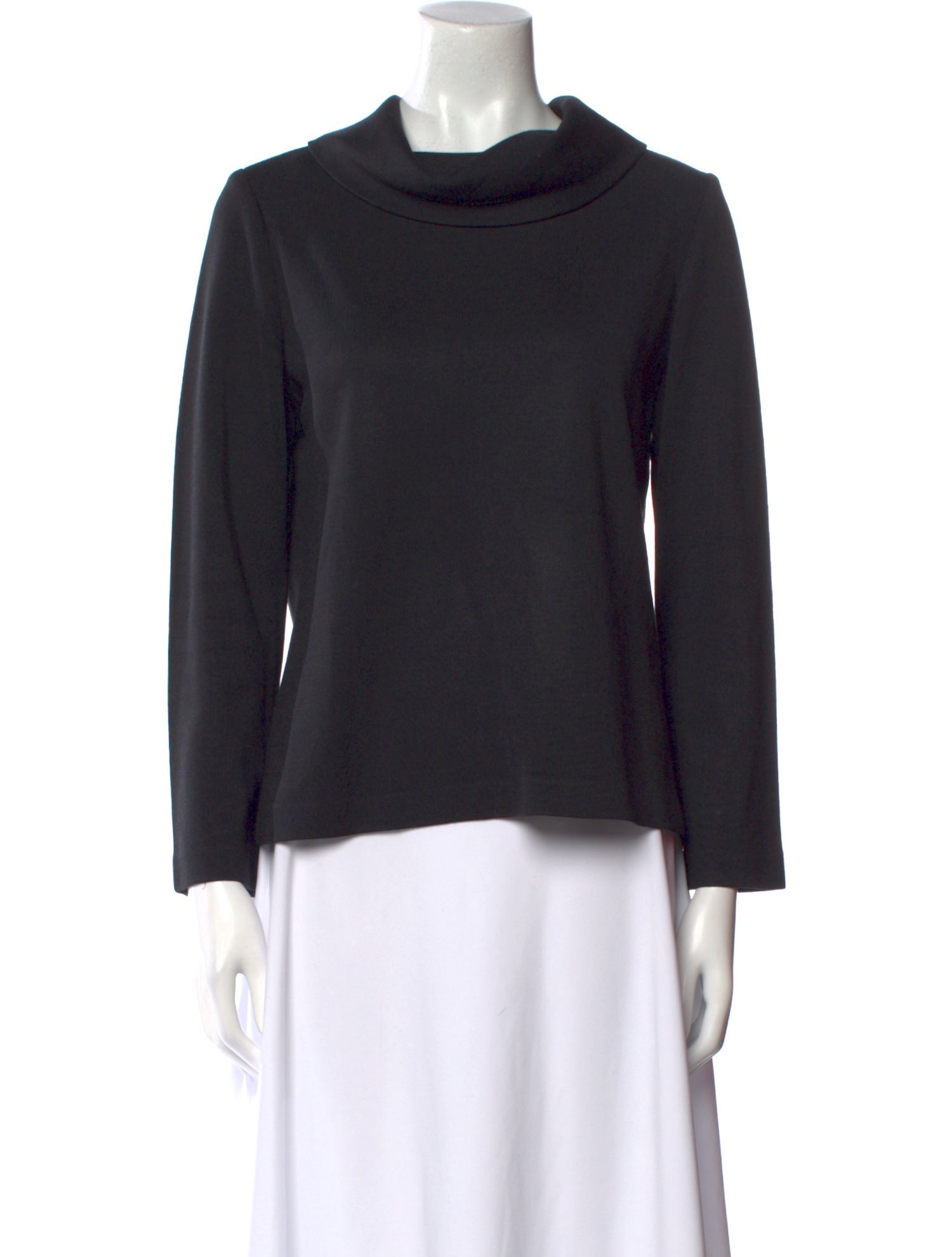 St. John Cowl Neck Long Sleeve Top