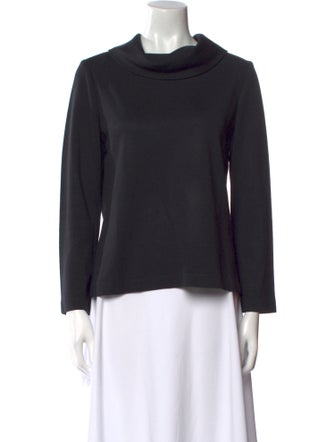 St. John Cowl Neck Long Sleeve Top