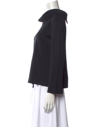 St. John Cowl Neck Long Sleeve Top