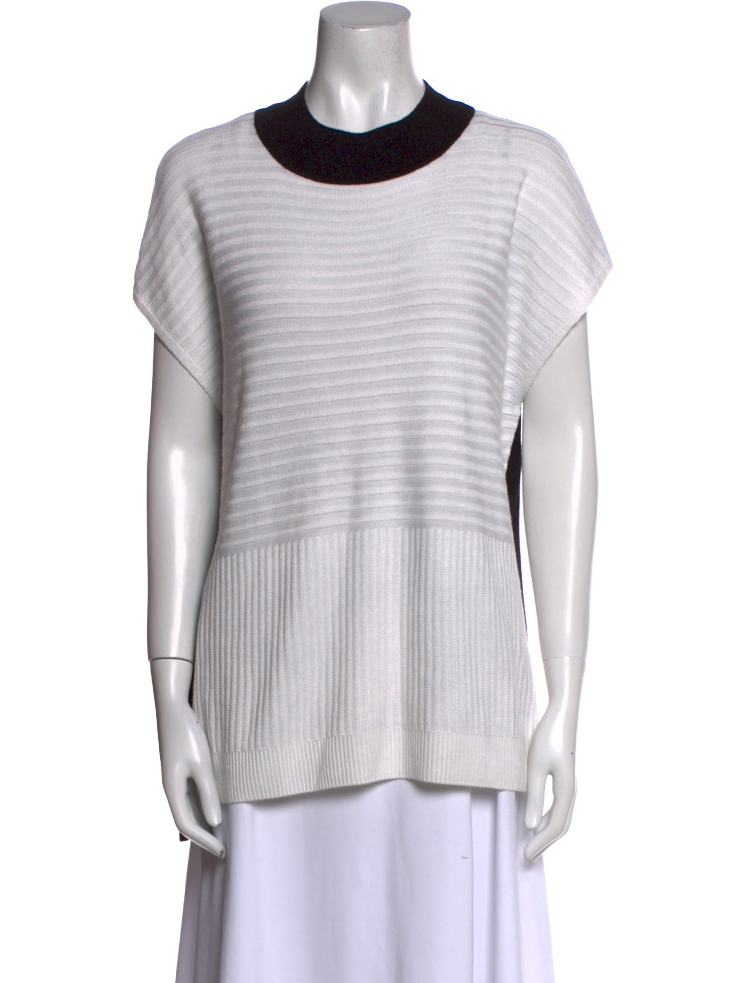 St. John Striped Crew Neck Sweater