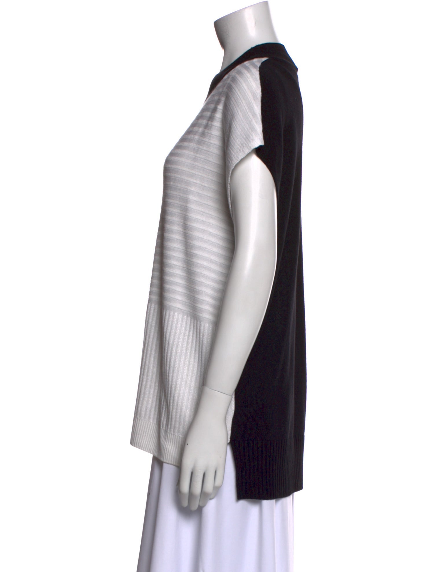 St. John Striped Crew Neck Sweater