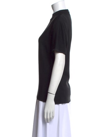 St. John Mock Neck Short Sleeve T-Shirt