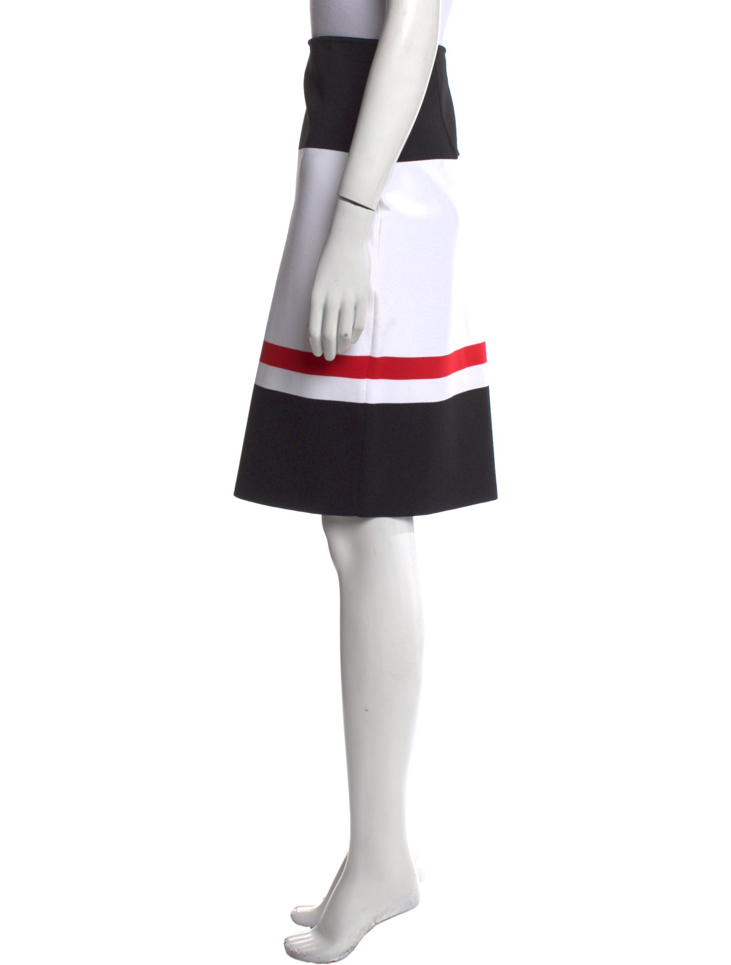 St. John Striped Knee-Length Skirt