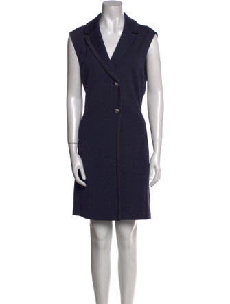 St. John V-Neck Mini Dress