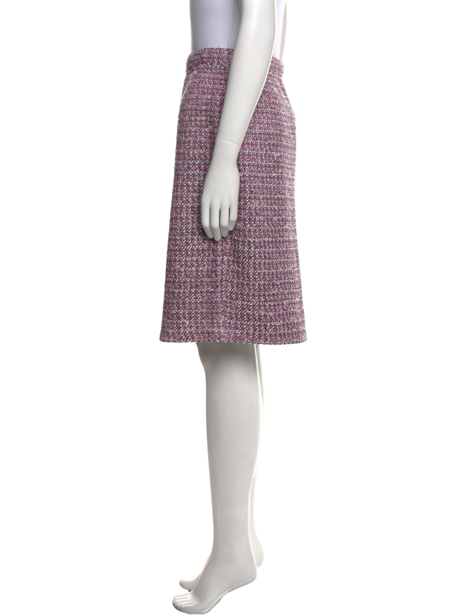St. John Tweed Pattern Knee-Length Skirt w/ Tags