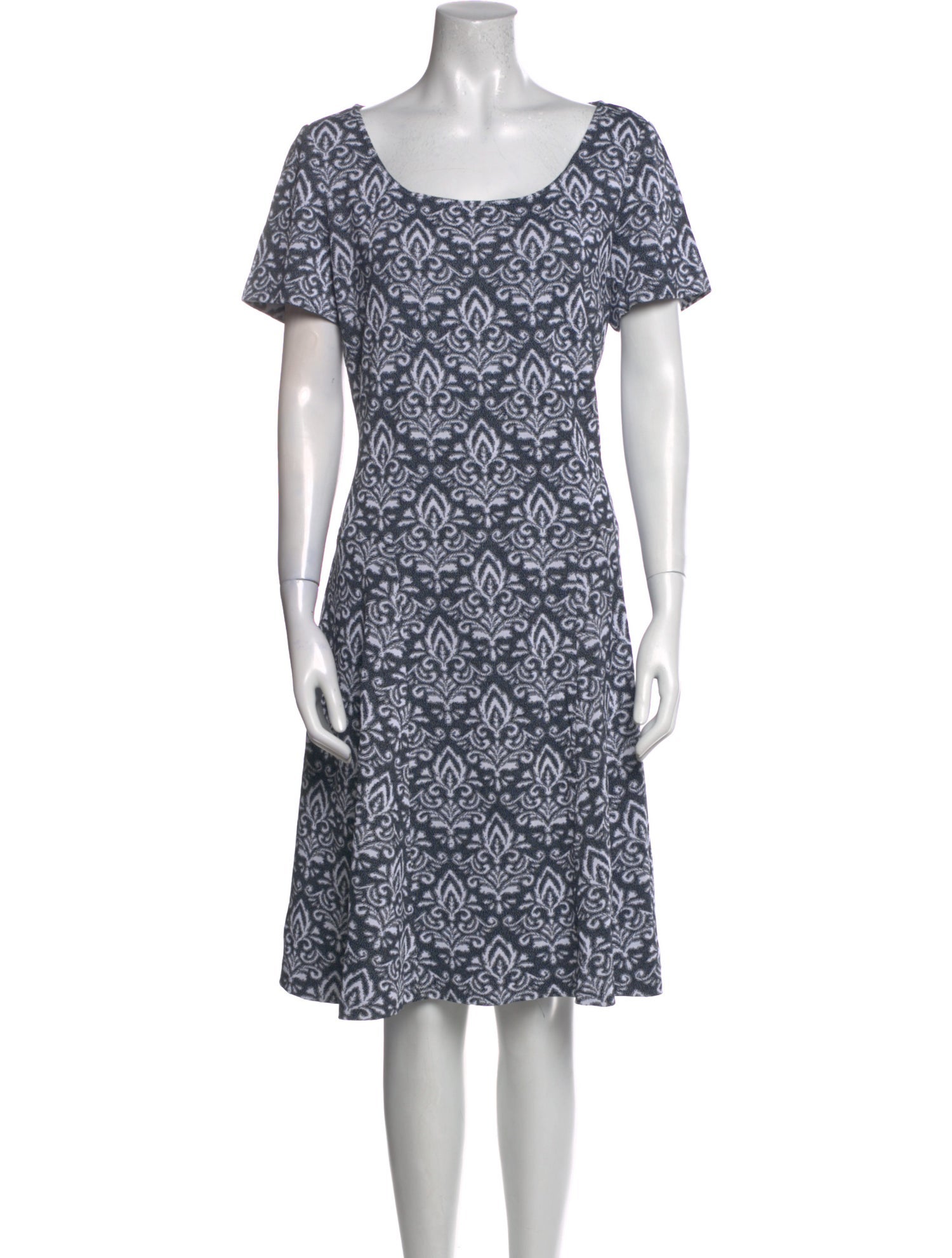 St. John Printed Knee-Length Dress w/ Tags