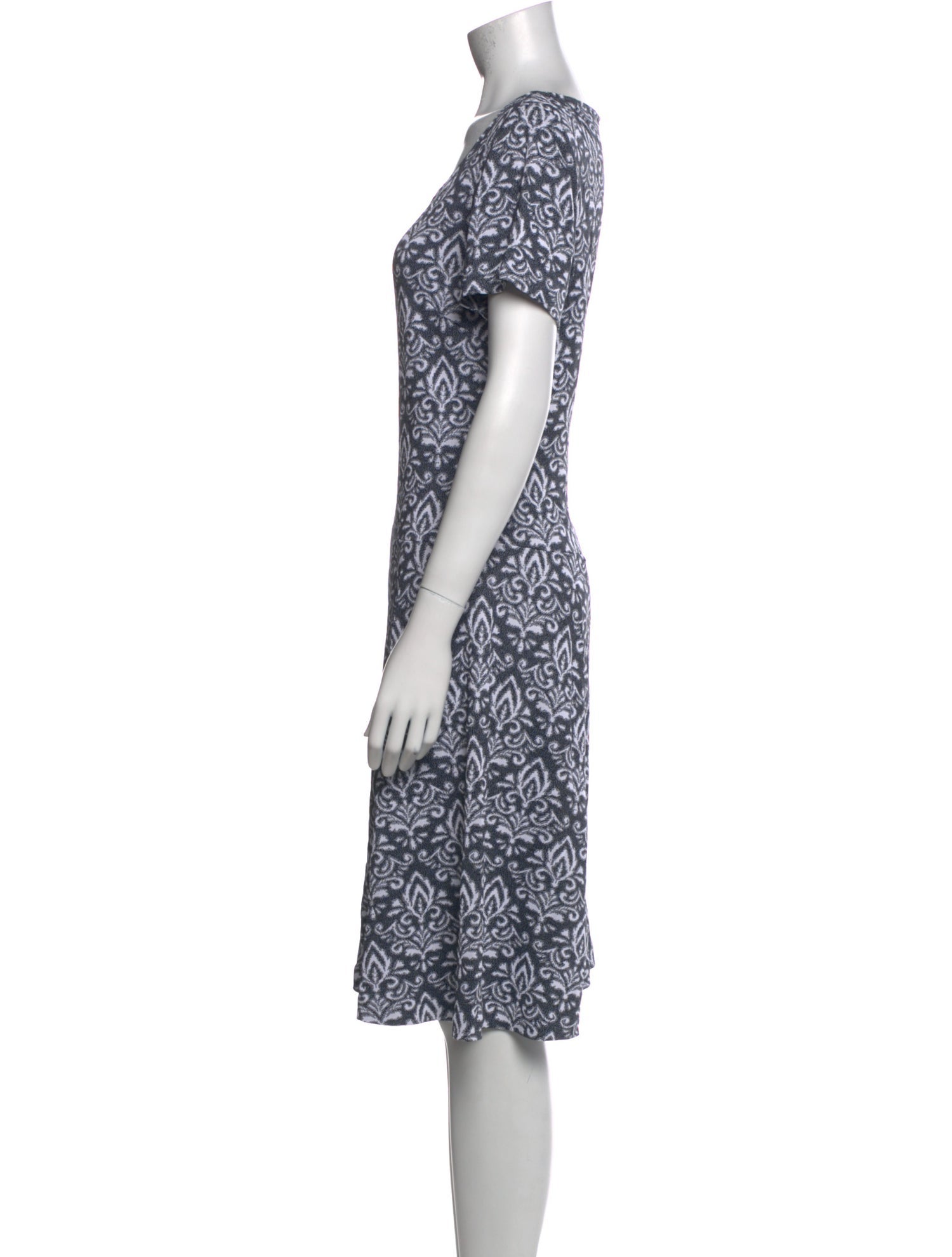 St. John Printed Knee-Length Dress w/ Tags