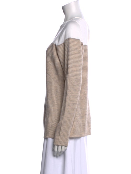 St. John Colorblock Pattern Cowl Neck Sweater