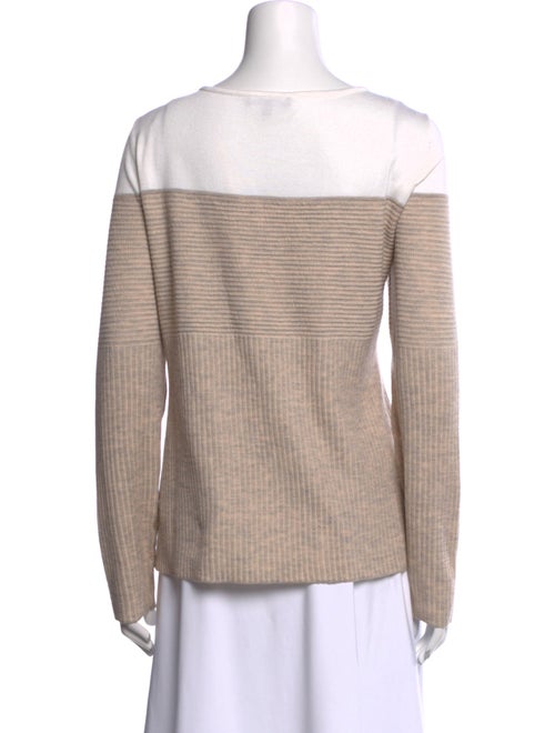 St. John Colorblock Pattern Cowl Neck Sweater