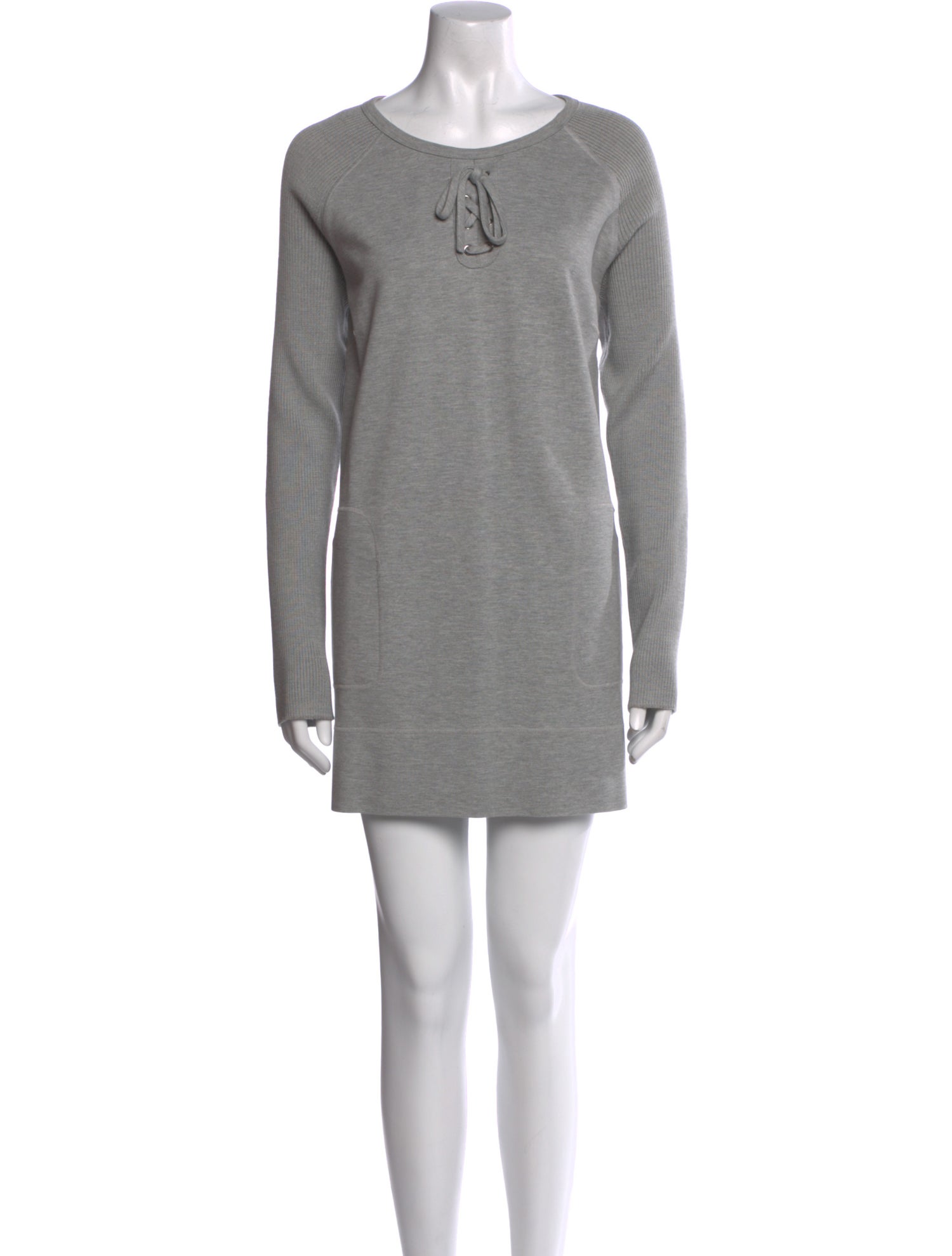 St. John Scoop Neck Mini Dress