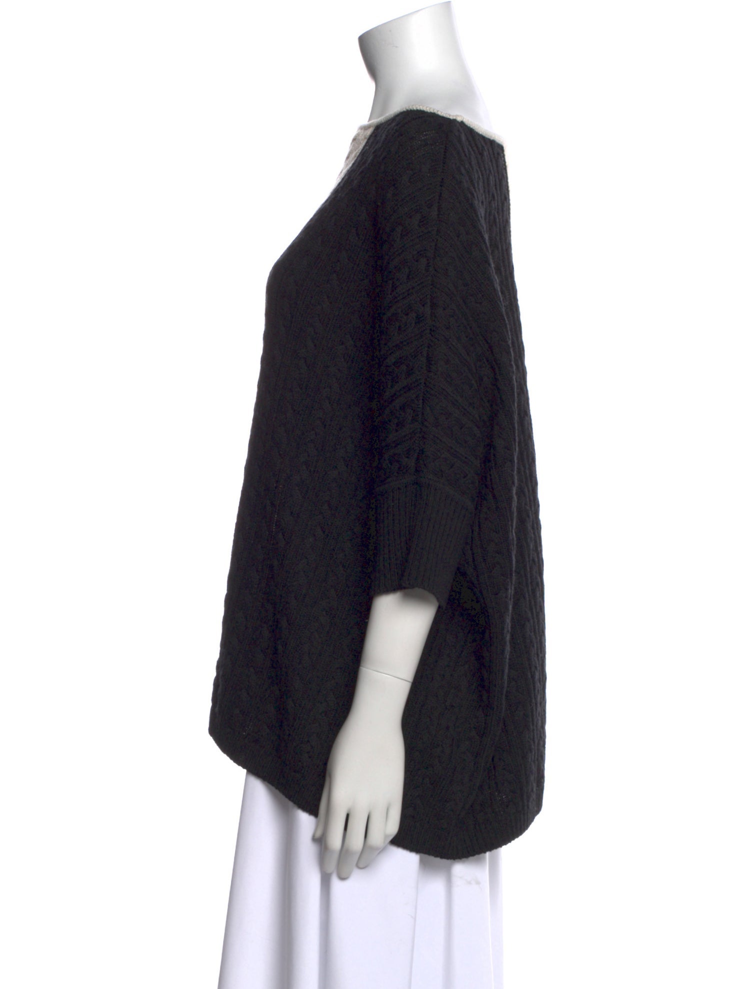 St. John Wool Colorblock Pattern Sweater