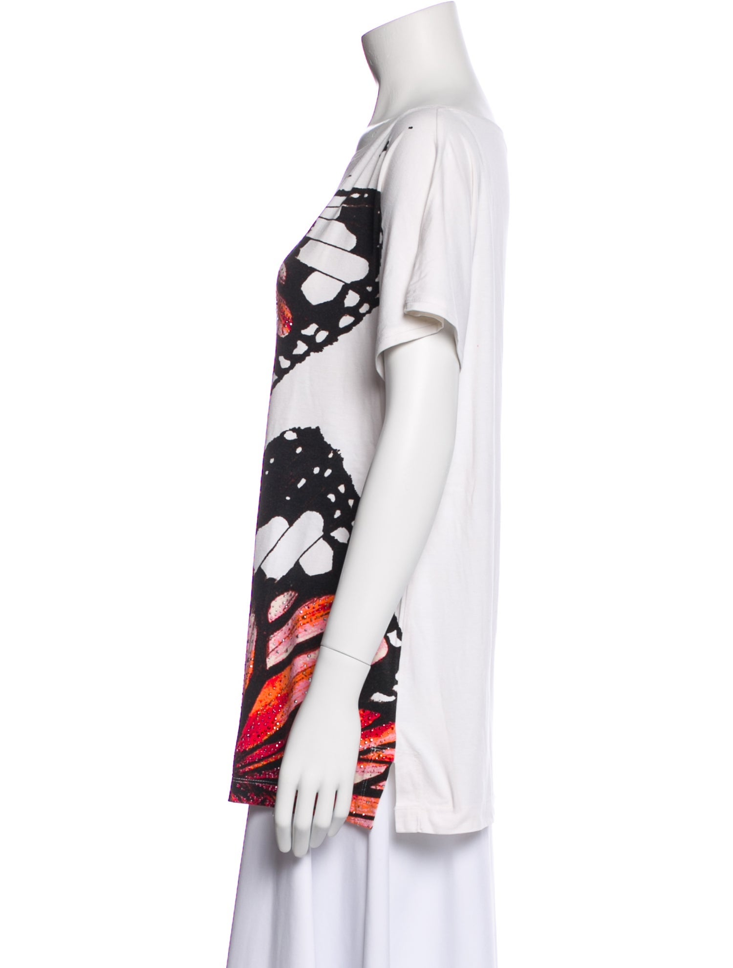 St. John Printed Cowl Neck Top