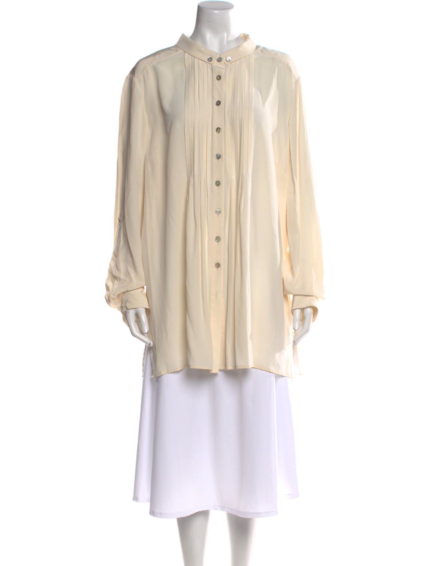 St. John Silk Mock Neck Tunic