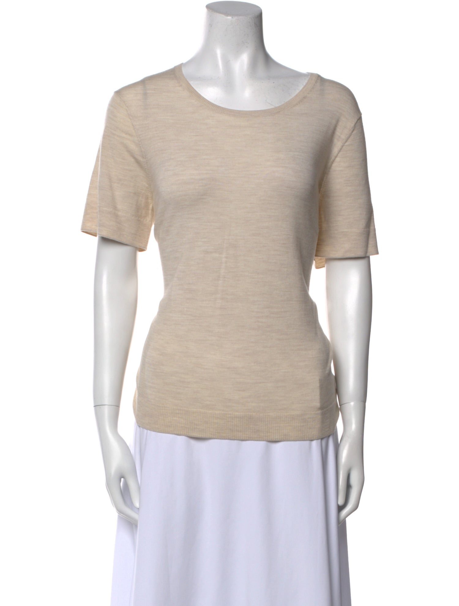 St. John Wool Scoop Neck T-Shirt