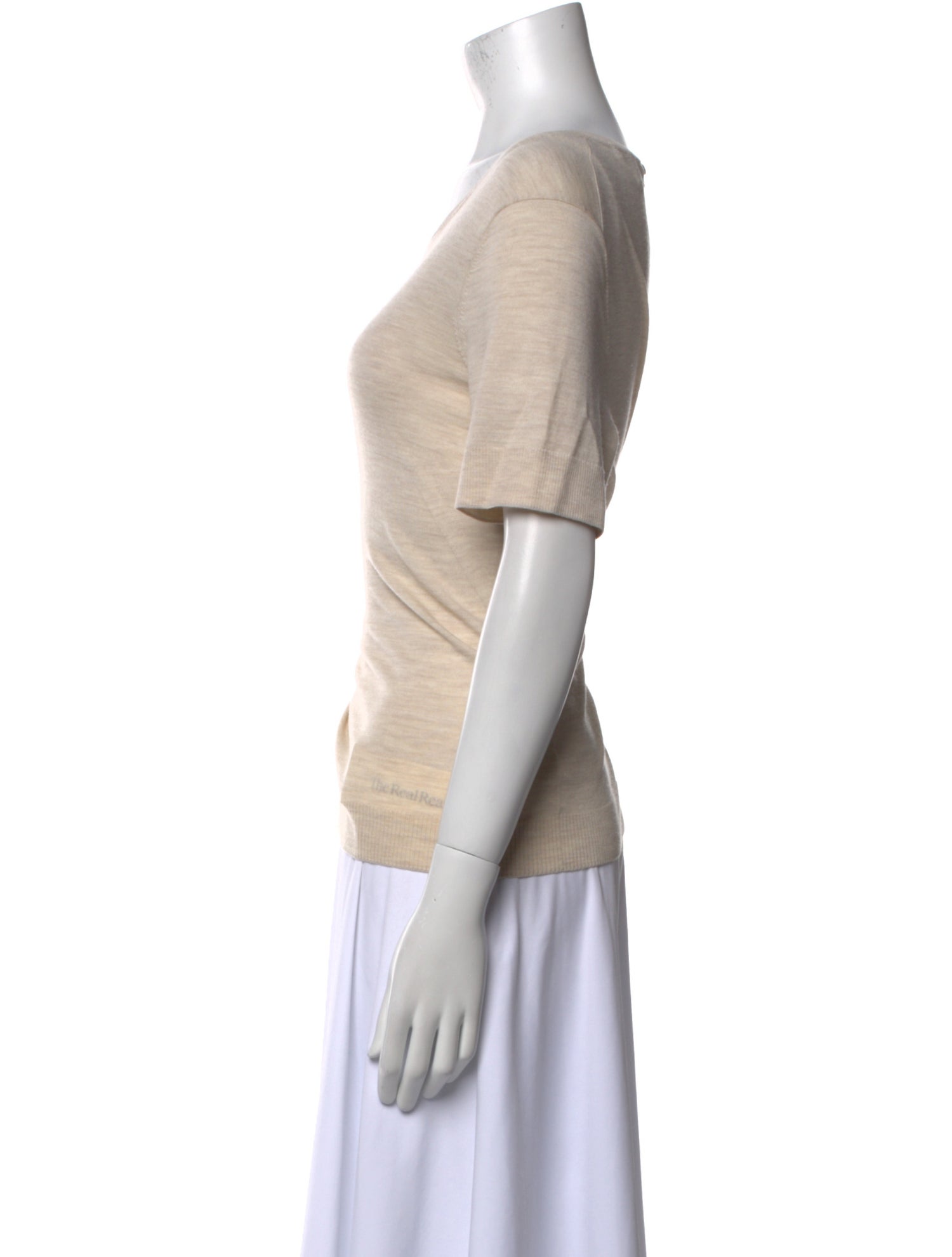 St. John Wool Scoop Neck T-Shirt