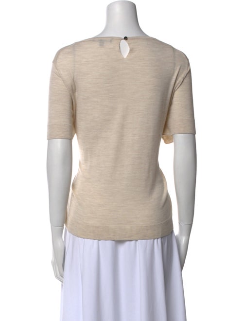 St. John Wool Scoop Neck T-Shirt