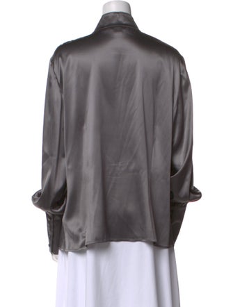 St. John Silk V-Neck Blouse