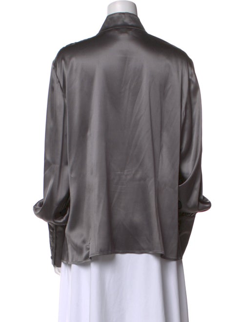 St. John Silk V-Neck Blouse