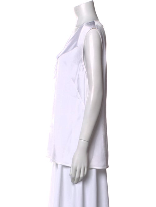 St. John V-Neck Sleeveless Blouse