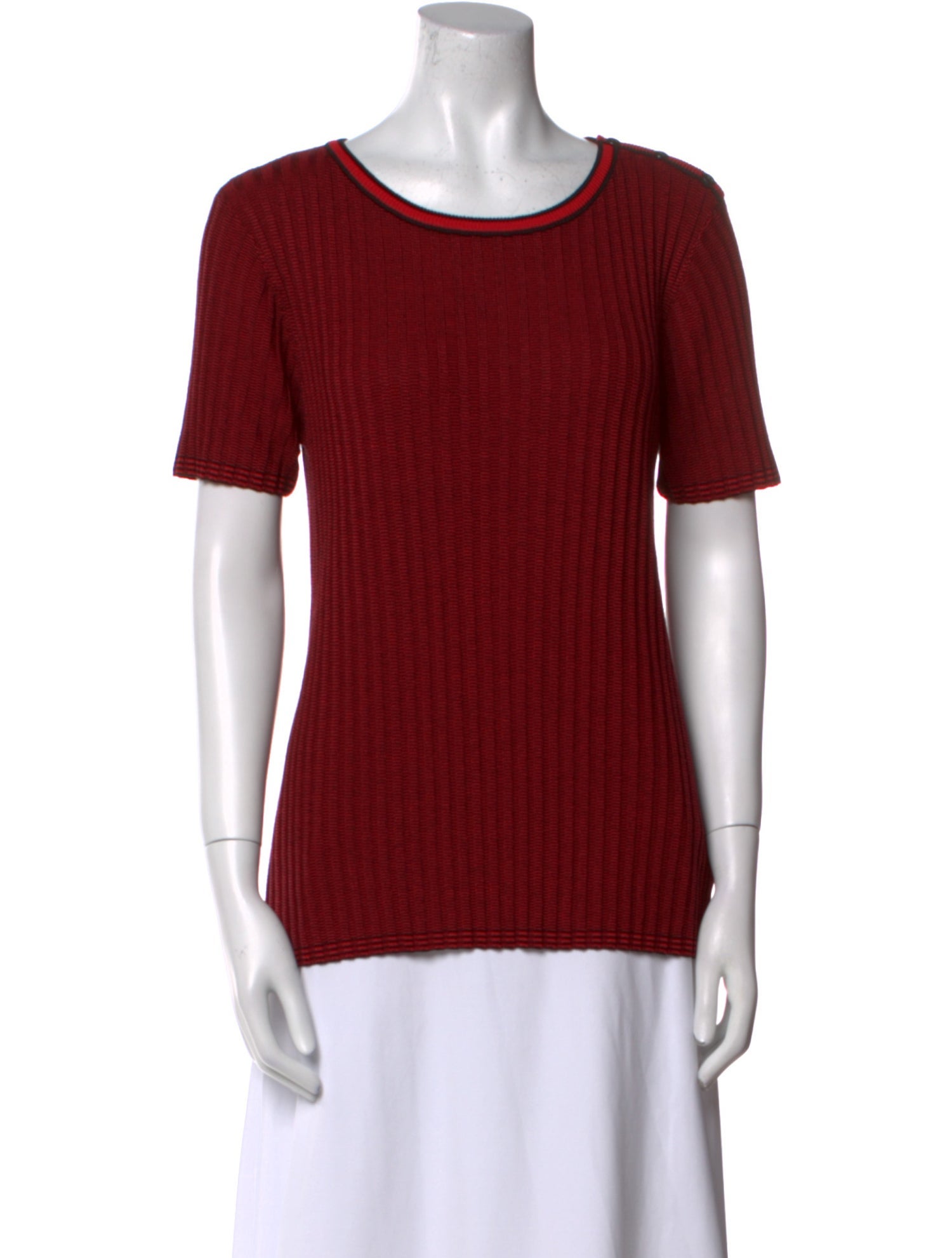 St. John Scoop Neck Short Sleeve T-Shirt