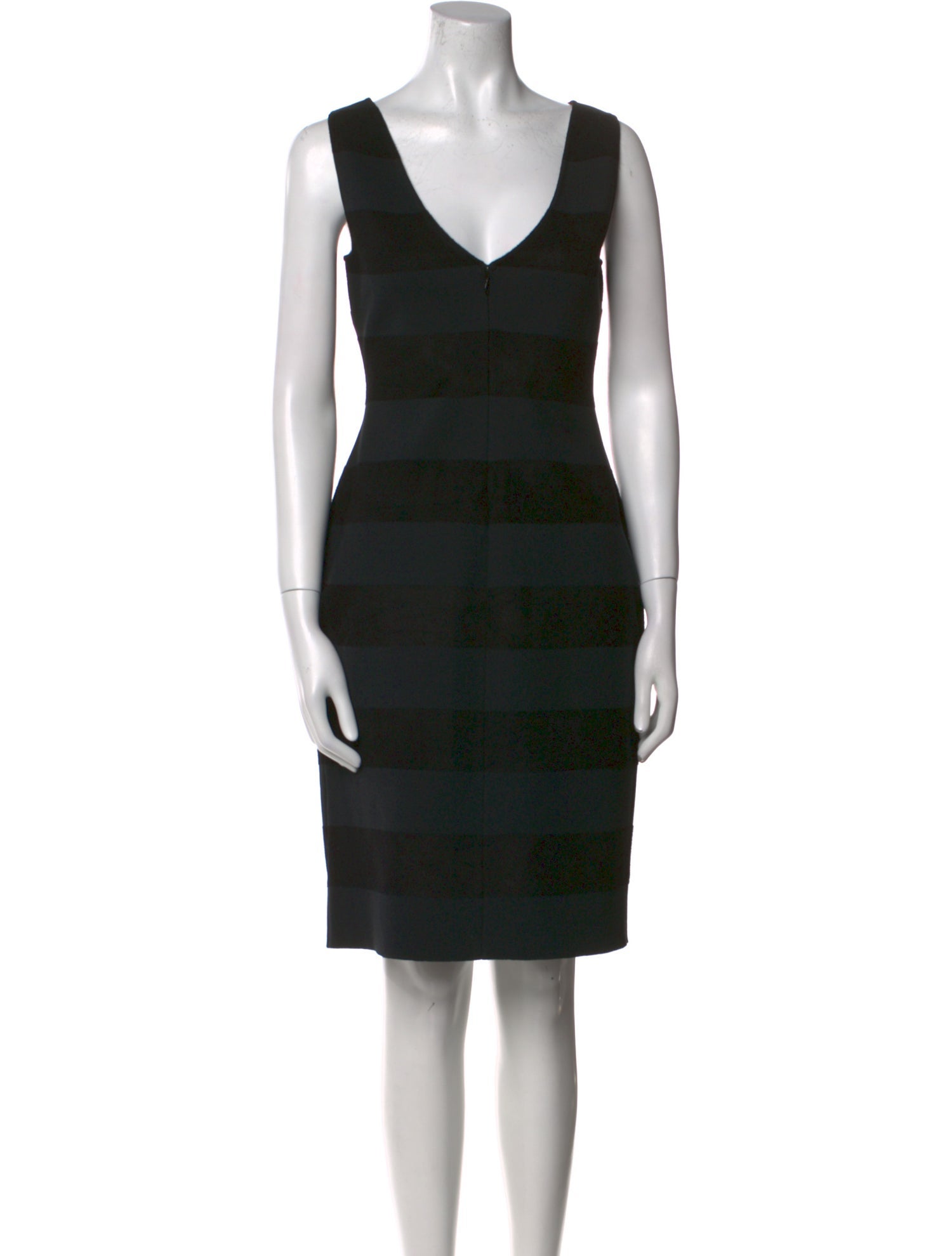 St. John Striped Knee-Length Dress w/ Tags