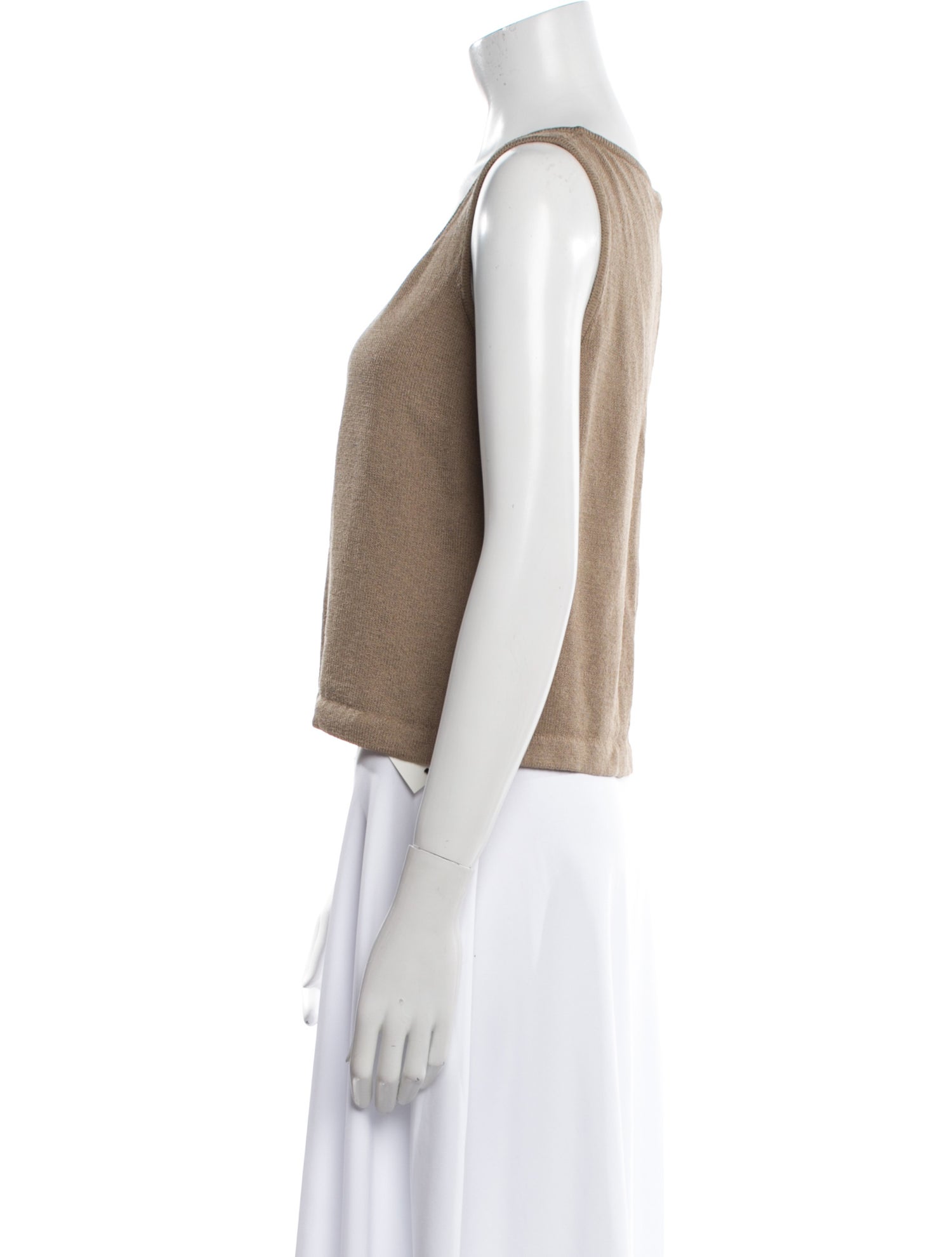 St. John Wool Scoop Neck Crop Top