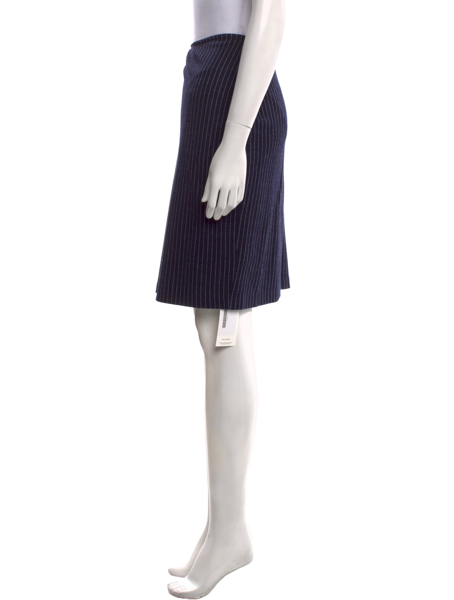 St. John Striped Knee-Length Skirt