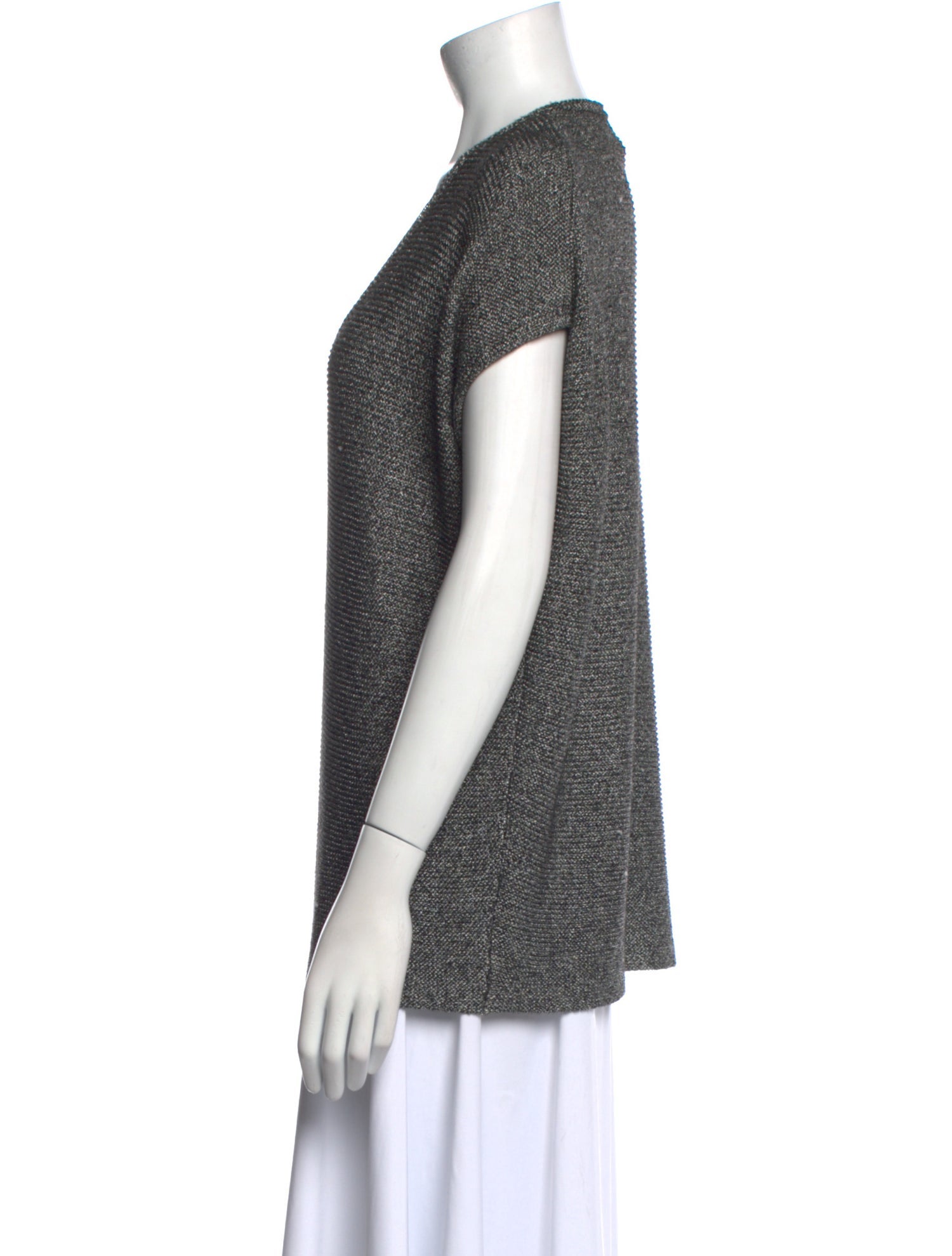 St. John Wool V-Neck Top
