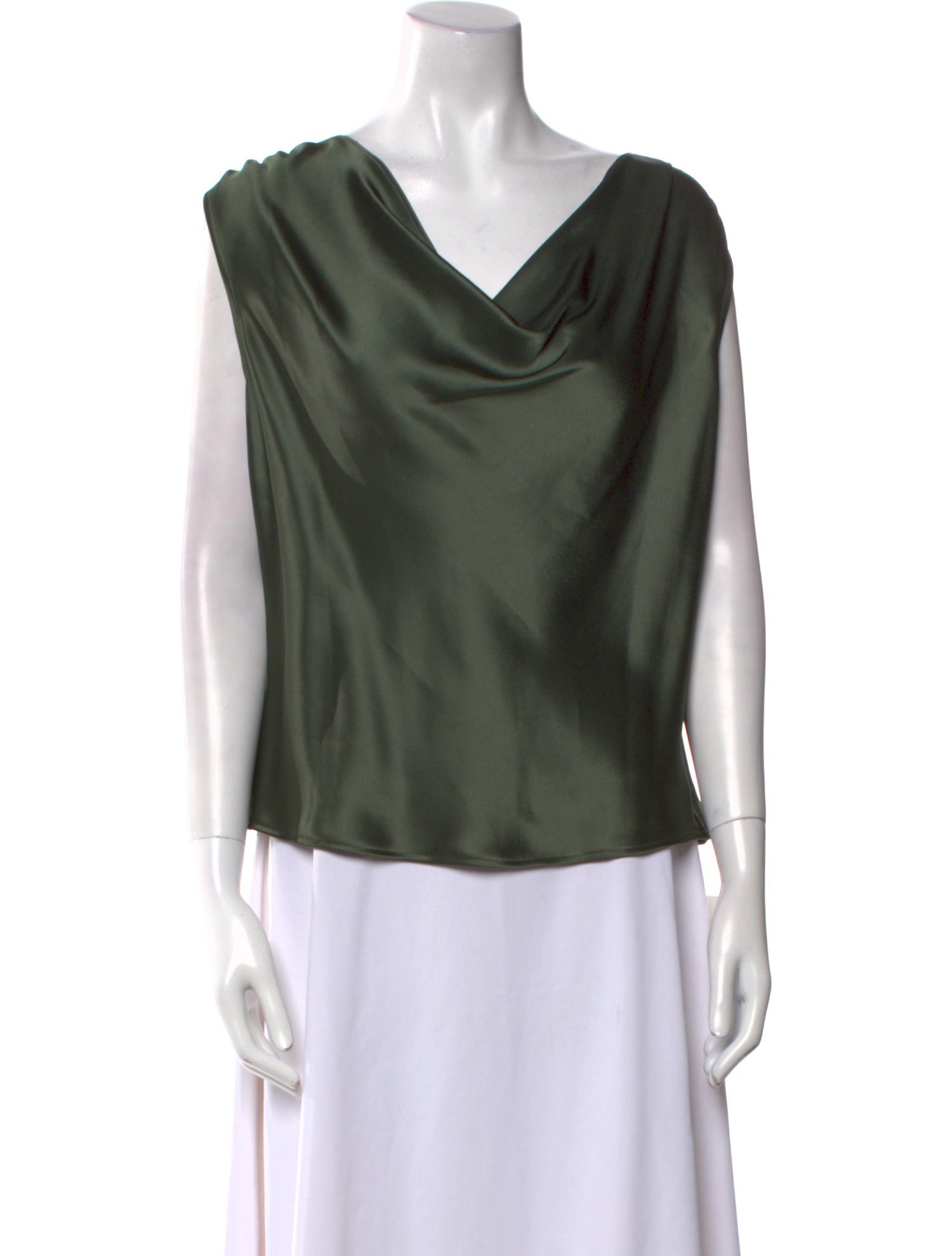 St. John Cowl Neck Sleeveless Top