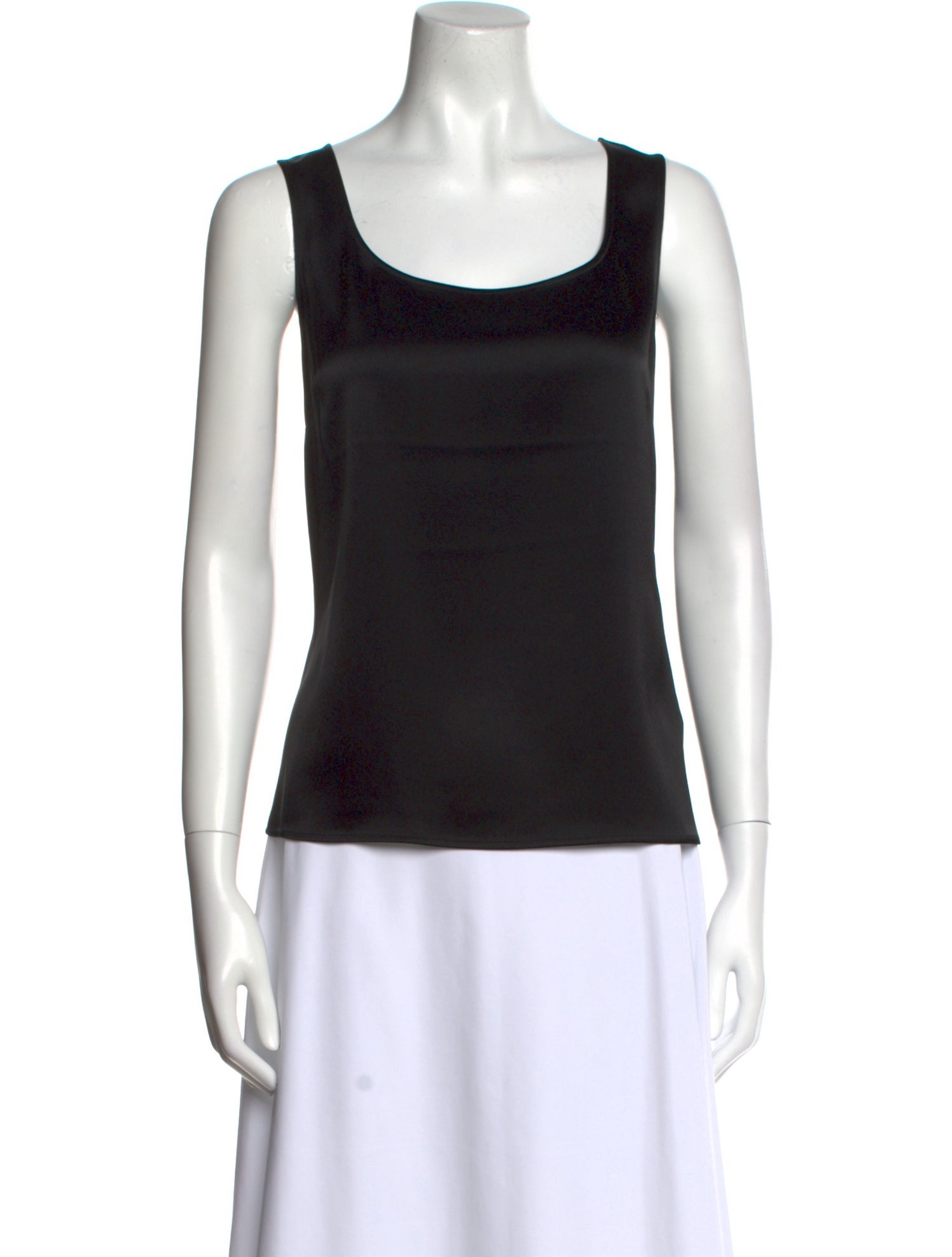 St. John Scoop Neck Sleeveless Top