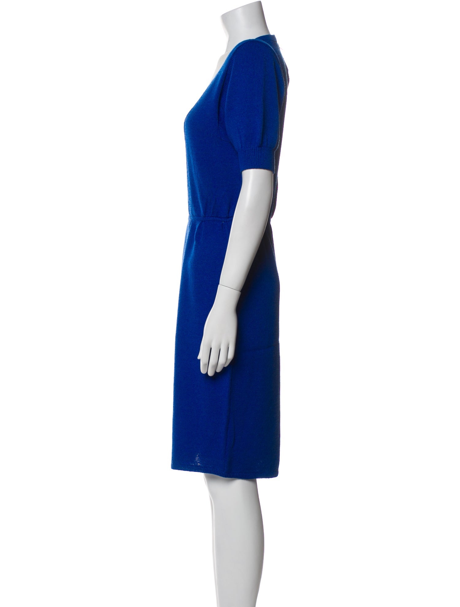 St. John Scoop Neck Knee-Length Dress