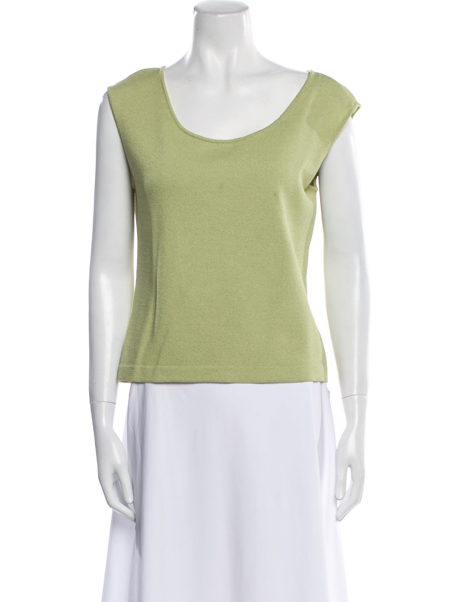 St. John Scoop Neck Short Sleeve Top