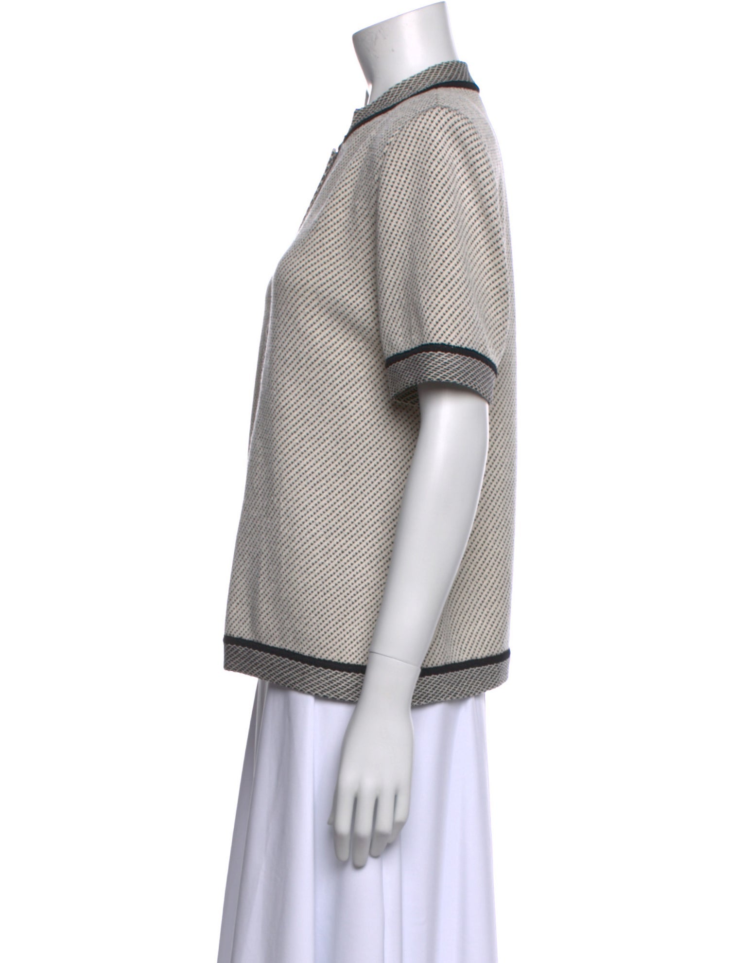 St. John Mock Neck Short Sleeve Sweatshirt