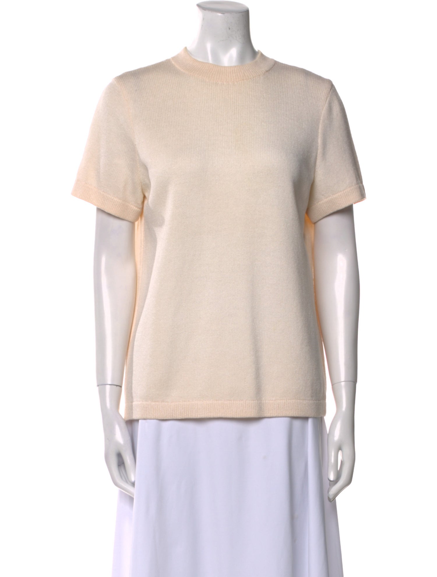 St. John Crew Neck Short Sleeve Sweatshirt