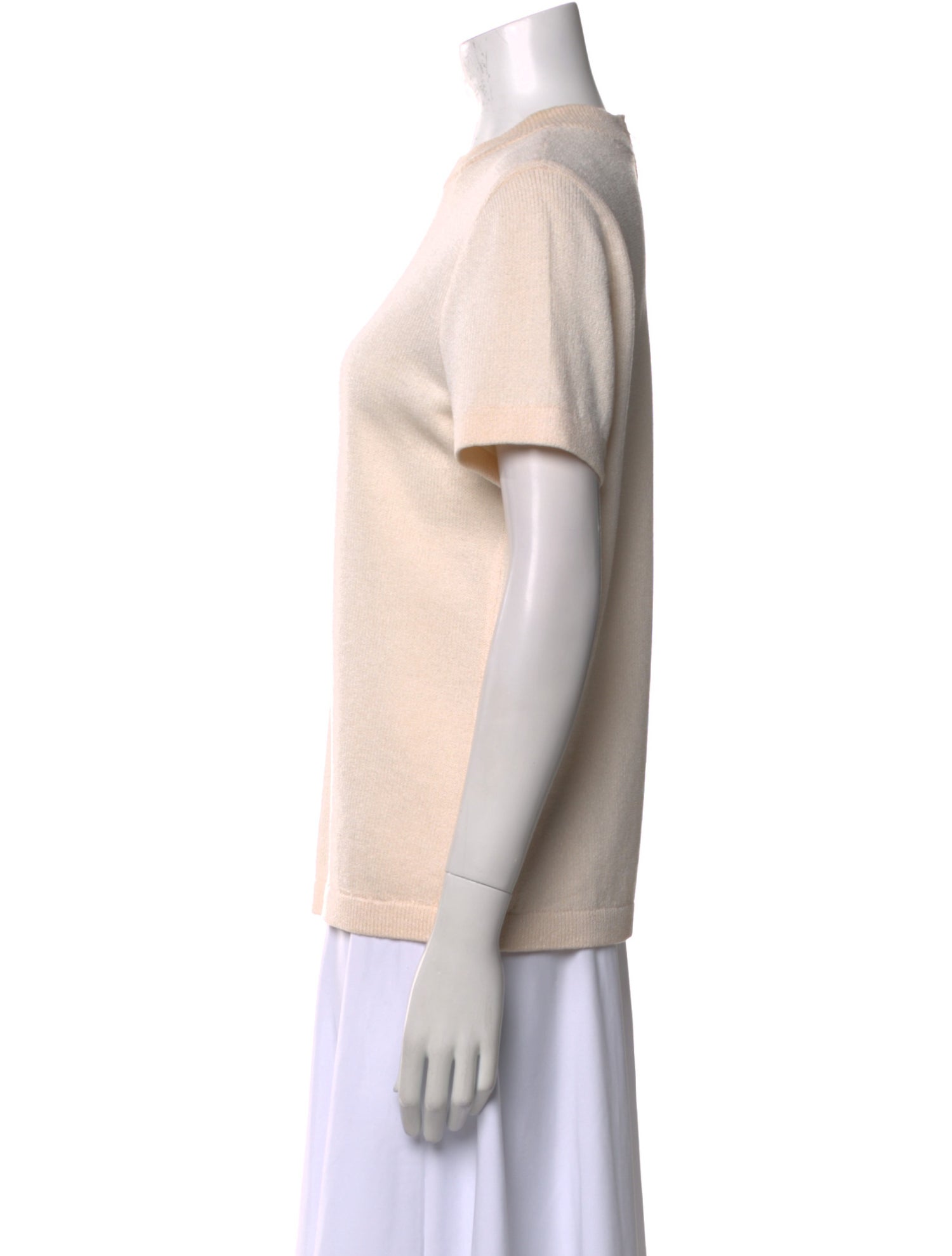 St. John Crew Neck Short Sleeve Sweatshirt