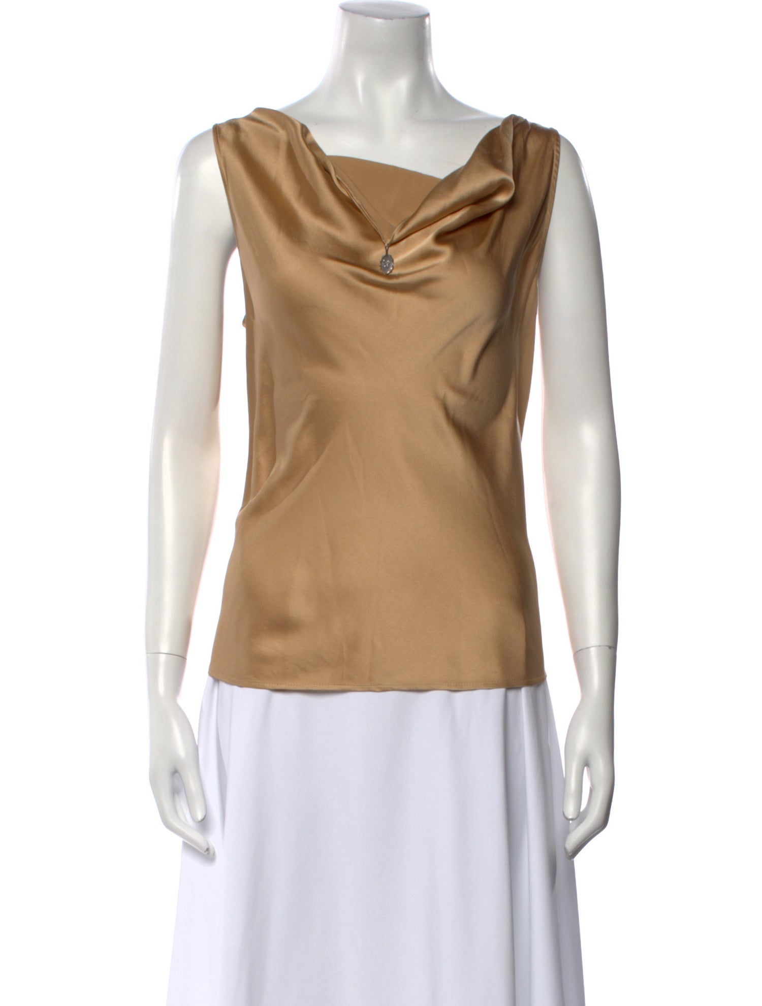 St. John Silk Cowl Neck Top