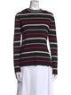 St. John Striped Mock Neck Sweatshirt