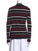 St. John Striped Mock Neck Sweatshirt