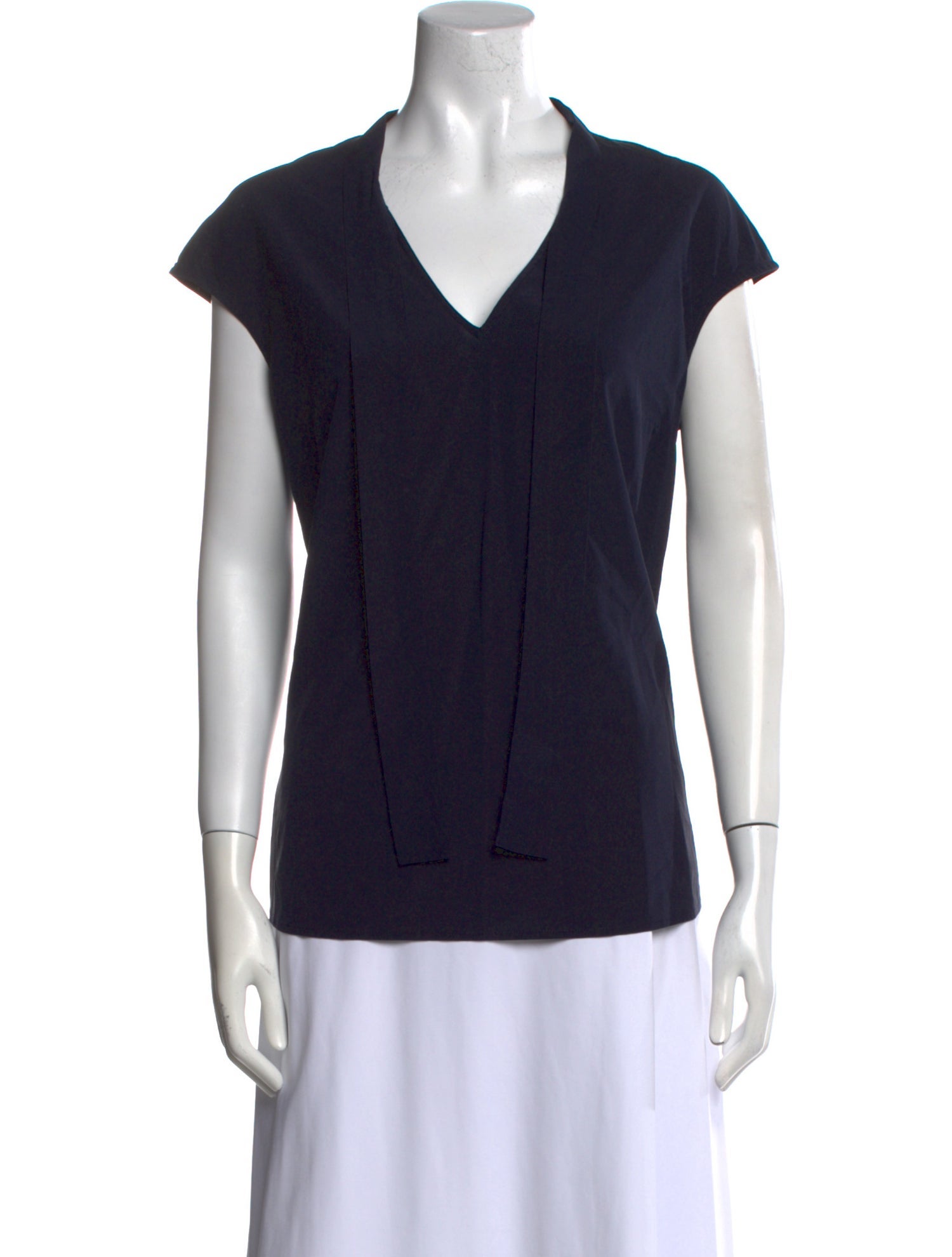 St. John Silk V-Neck Top