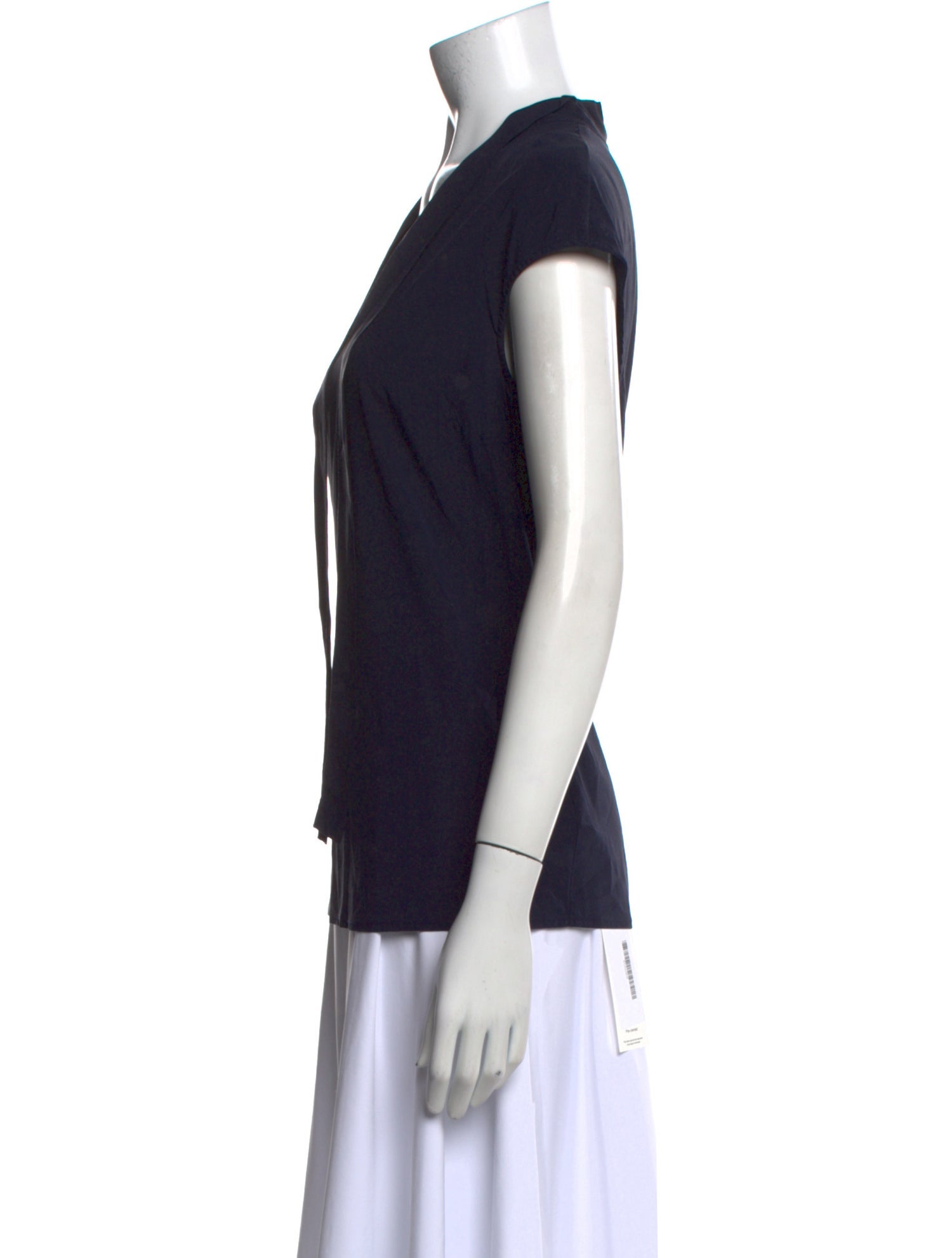 St. John Silk V-Neck Top